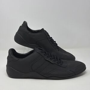 Lacoste Hapona Black Leather Sneakers Mens 11 EU 44.5 Casual Shoes